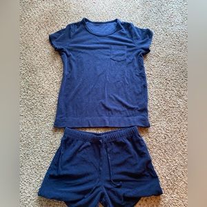 Towel material shorts set